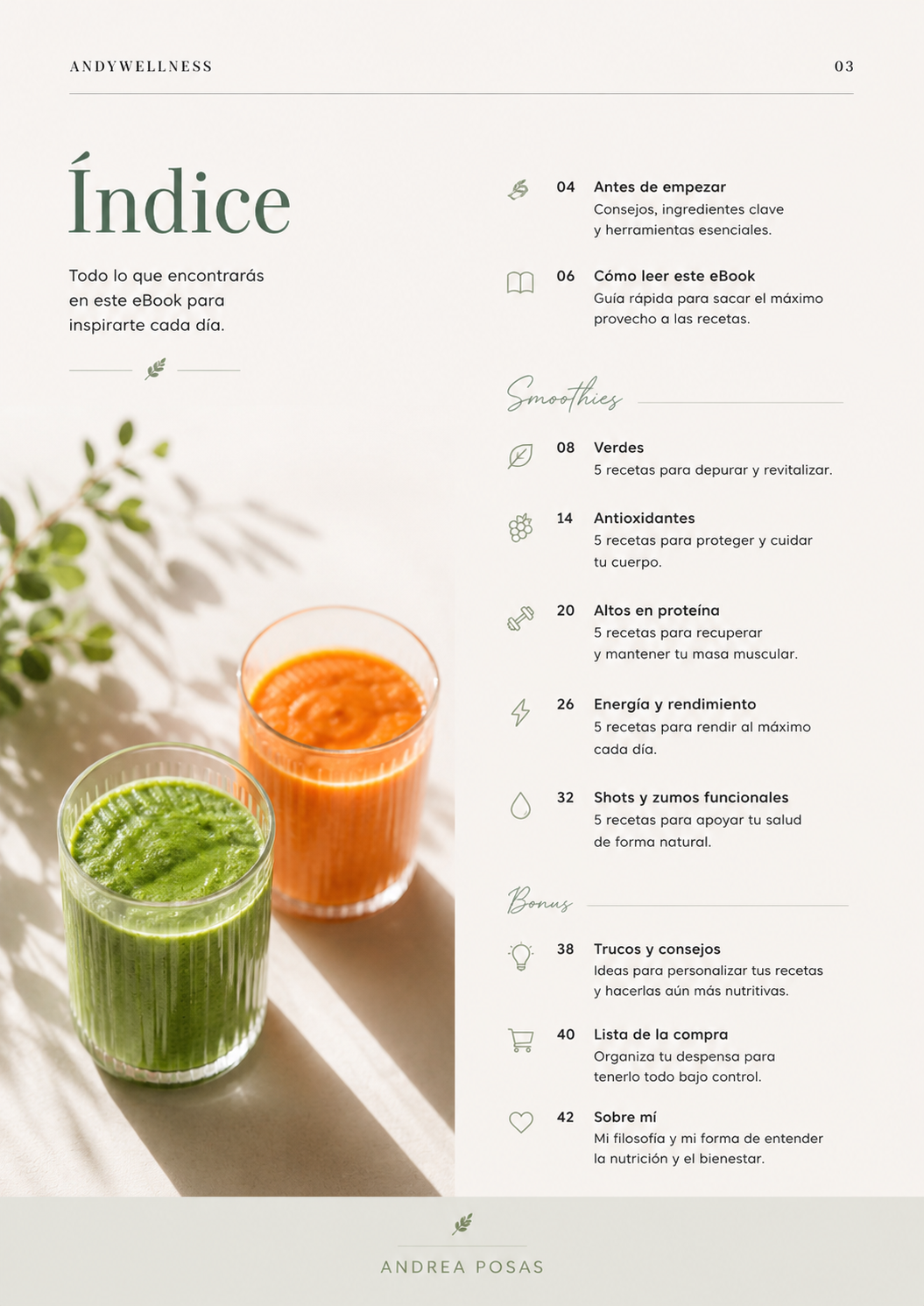 Ebook "Smoothies & Shots funcionales"